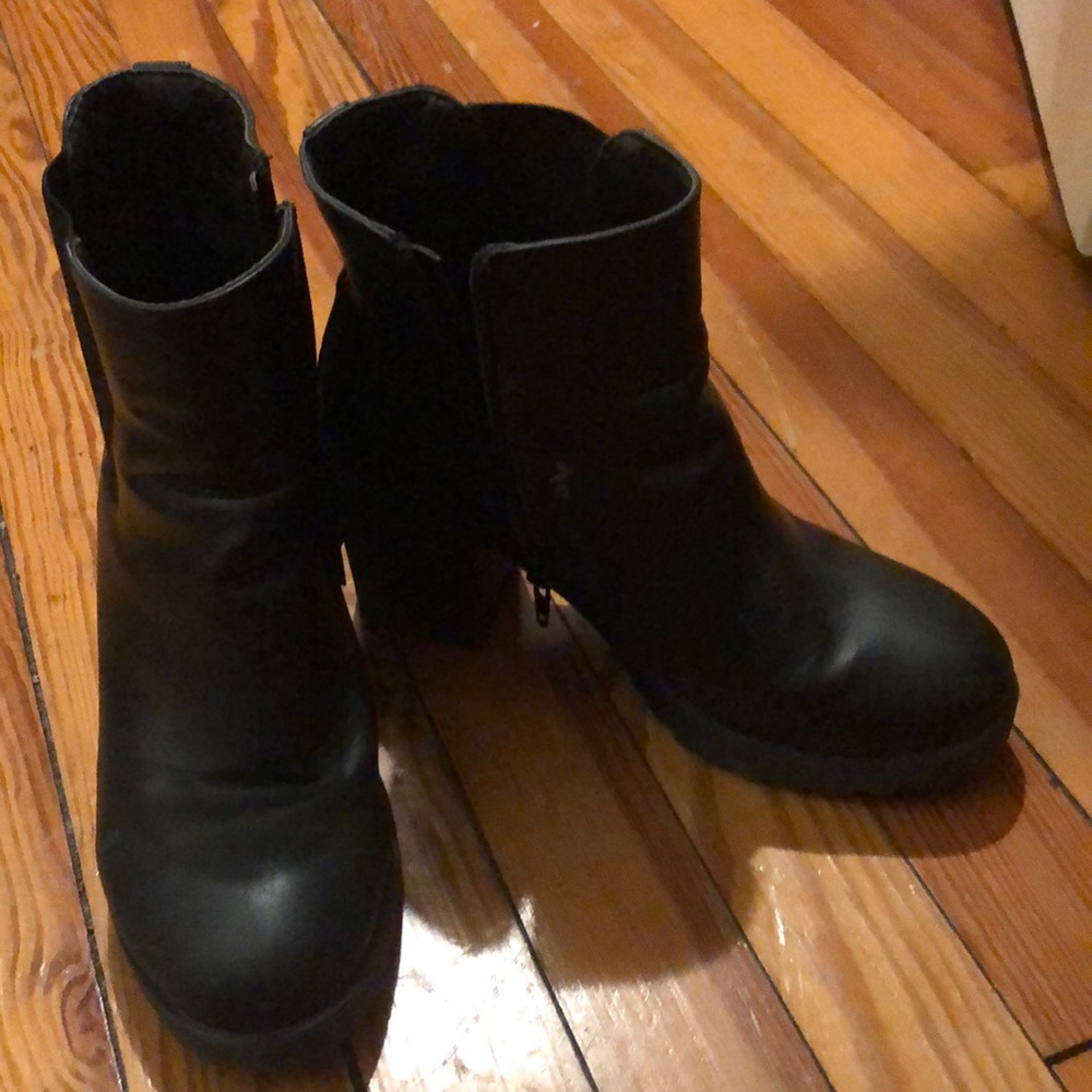 Black Platform Booties